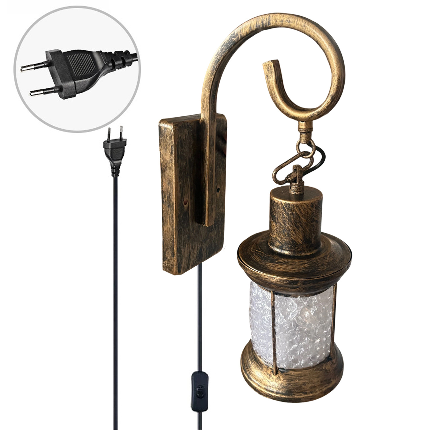 Explosión transfronteriza Zhongshan dedicada al estilo industrial americano retro lámpara de caballo lámpara de pared interruptor de enchufe corredor restaurante balcón