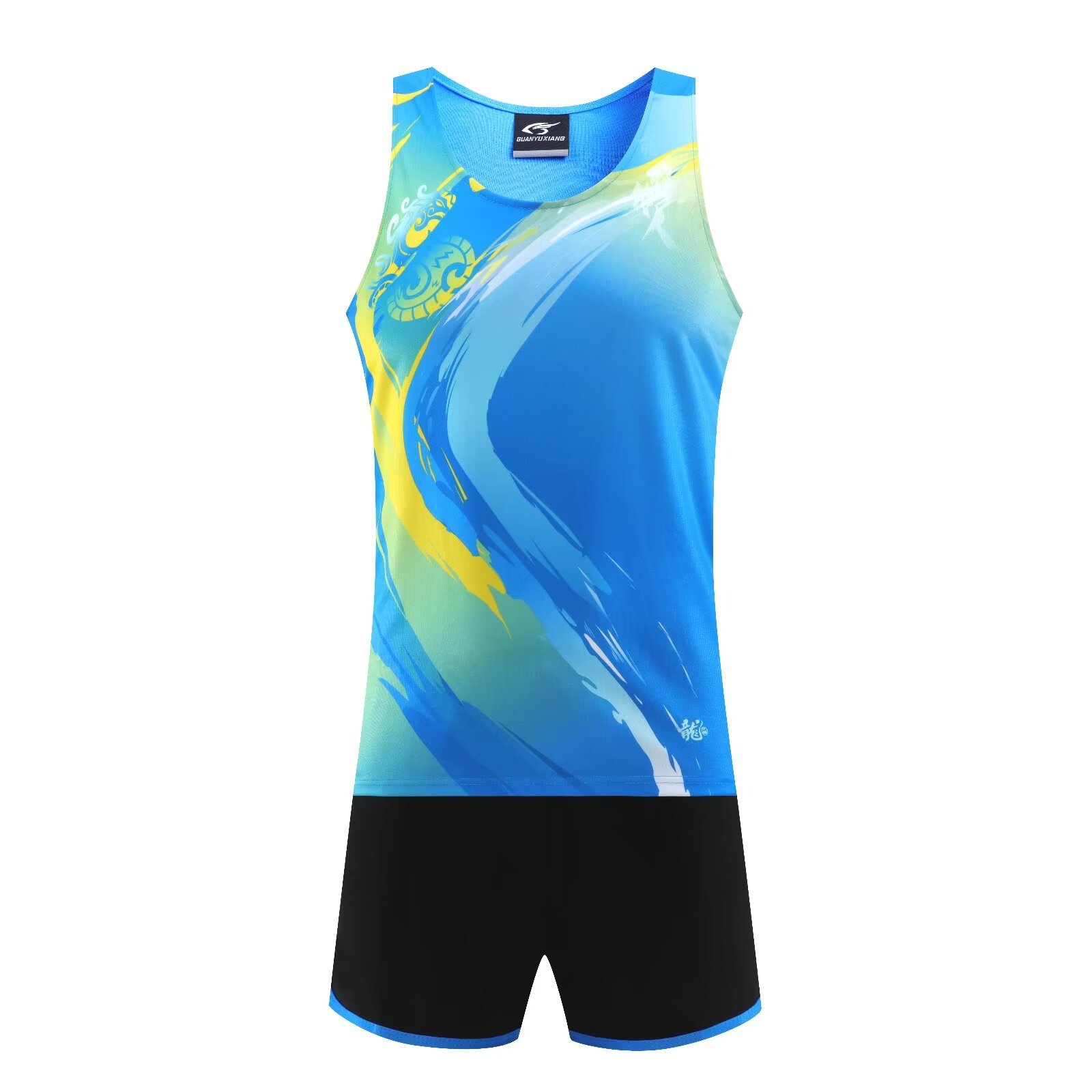 陸上競技服セット 小中学生・青少年向け マラソンベスト 短距離走 体育試験 陸上トレーニングウェア ランニング速乾ウェア