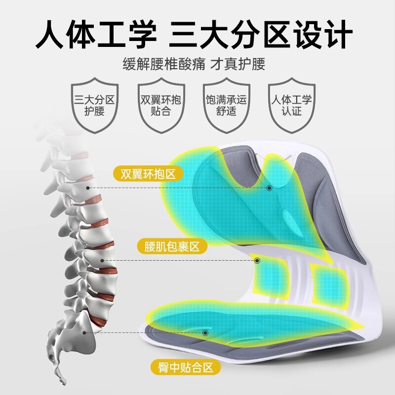 大型人間工学に基づいたウエストクッションチェアオフィスワークステーション座りがちなアーティファクトランバーサポートドラッグバッククッション|undefined