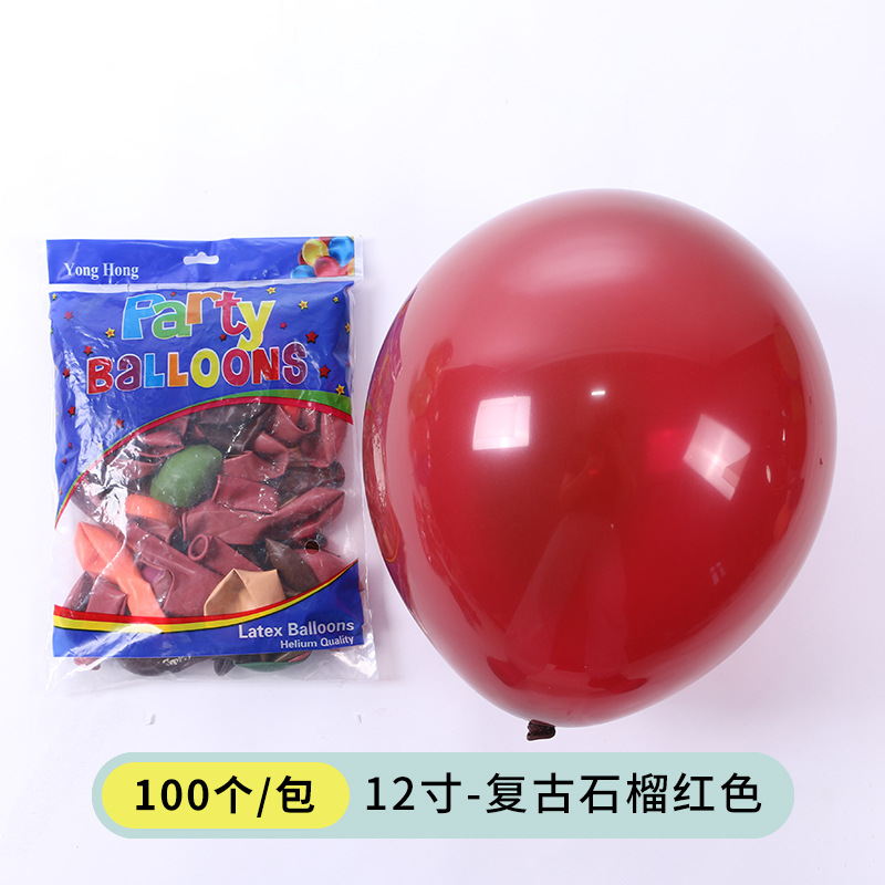 Venta al por mayor nuevo globo 5 pulgadas 12 pulgadas 10 pulgadas color retro engrosado globo de látex fiesta cumpleaños decoración gas