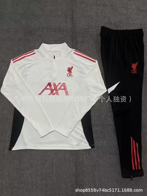 卸売サッカー長袖ハーフプルトレーニングスーツレアルマドリードバルセロナインテルミラノパリマイアミリバプールトレーニングスーツ|undefined