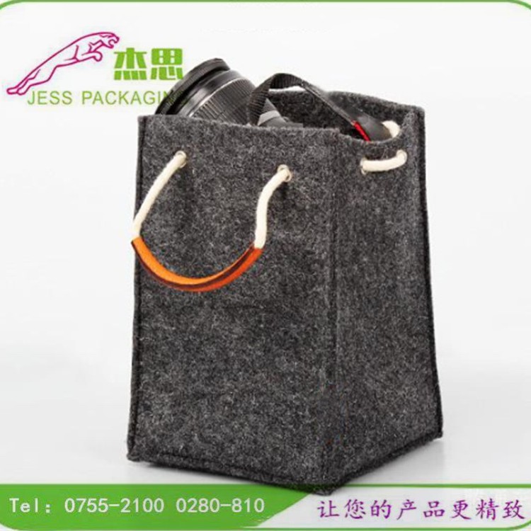 设计新款羊毛毡手机鼠标耳机收纳包电子产品手提包量大从优