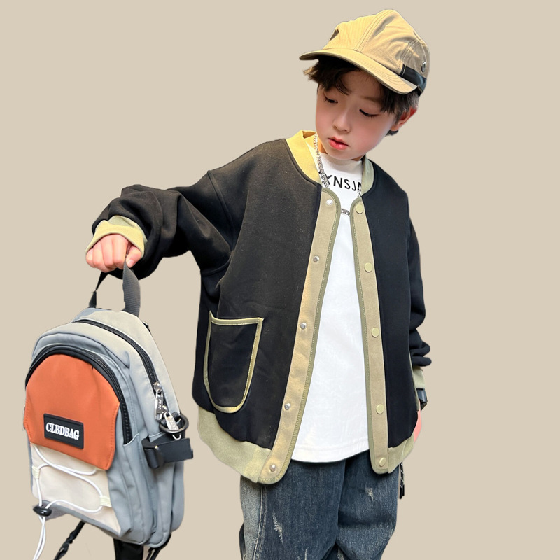 Boys' clothing Korean style jacket 2024 new item, Zhongda children's spring baseball uniform, cool and handsome,_voghion.com