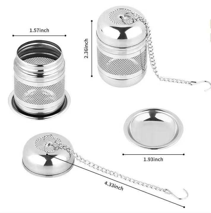 Filtro de té con fugas de té de acero inoxidable 304, filtro de té, artefacto de té, bola de té de flores, almacén de té, separador de agua de té