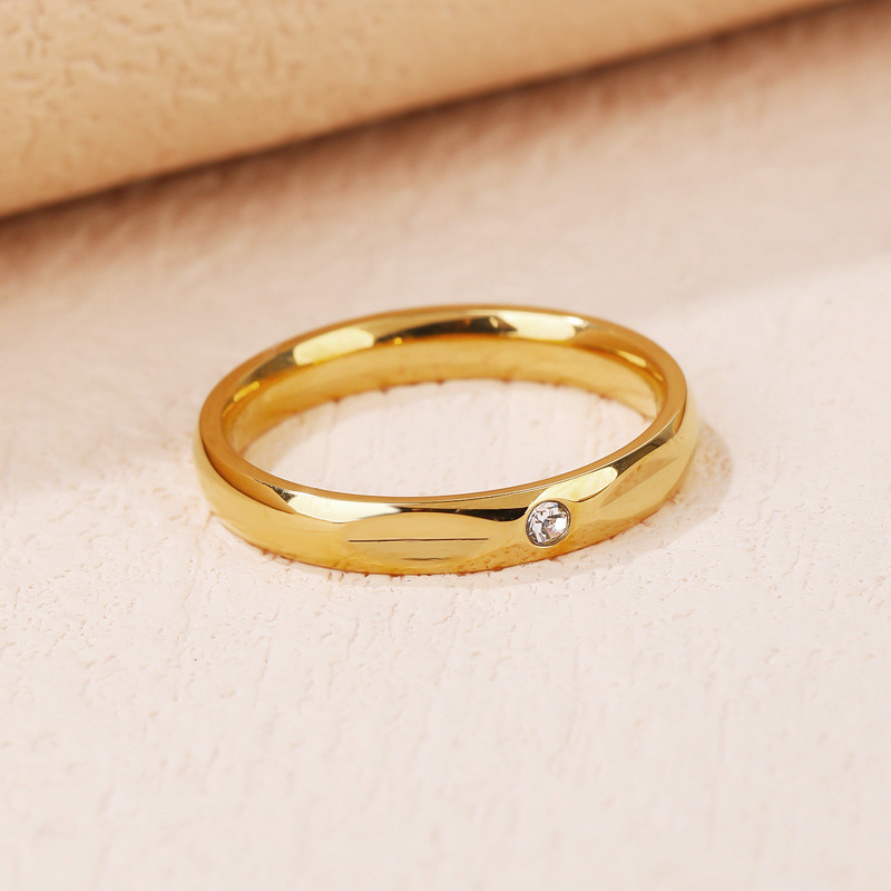 6g Weight Rings Classification 1 Piece Quantity Simple Style Round Titanium Steel Rings In Bulk