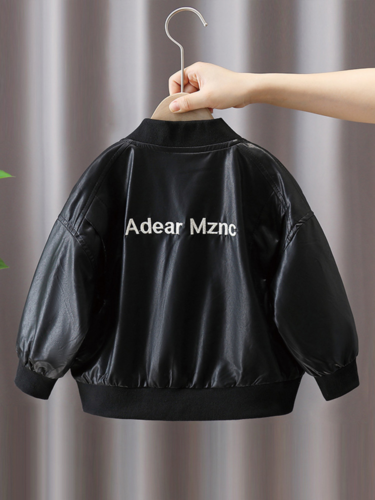 Chaqueta de Cuero para Niños 6215, Abrigo Infantil Moderno y Elegante, Modelo Nuevo Primavera-Otoño 2026, Atuendo Otoñal para Bebés, a la Moda para Niños Pequeños image 5