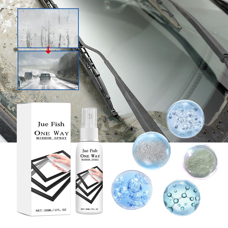 Jue Fish One-Way Mirror Spray Window Glass Mirror Cleaning Household Bathroom Toilet Stain Cleaner