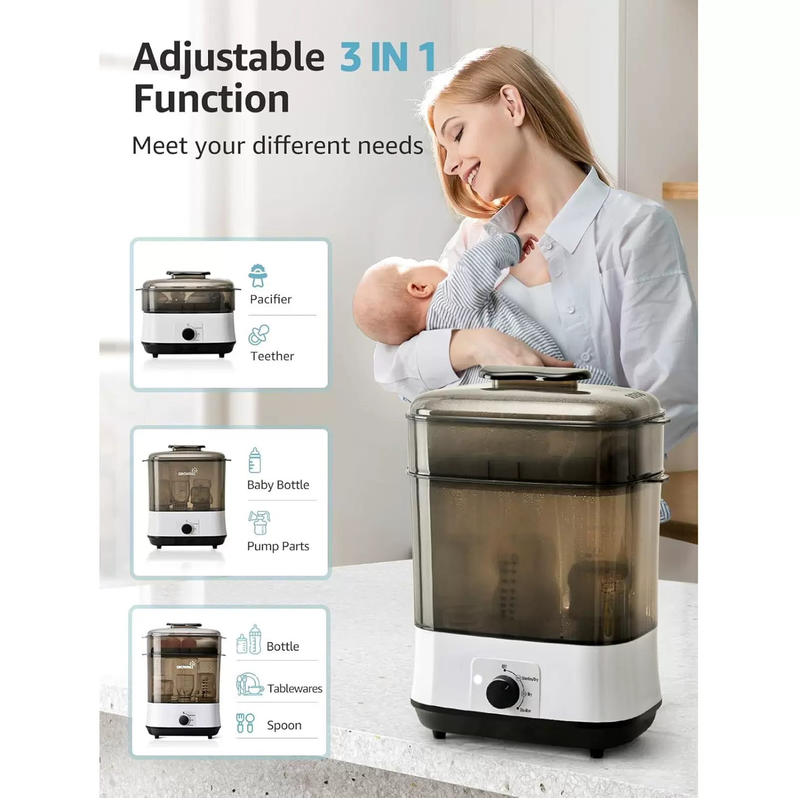 跨境婴儿奶瓶消毒器烘干机二合一体机宝宝儿童专用大容量消毒机