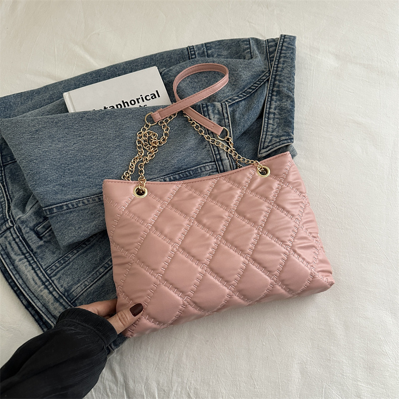 Bolso de gran capacidad de diamante para mujeres 2024 nueva moda de moda de cadena de moda bolso de hombro bolso de mano bolso de compras