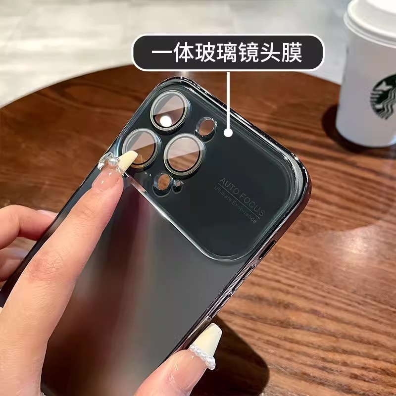 iPhone16PRO用スマホケース、高級感のあるAGオリジナルカラーのマット仕上げ、大きな窓付き、Apple15用保護ガラス付きハードケース|undefined
