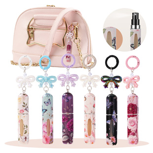 5ml Butterfly Perfume Bottle Bag Hanging Keychain Perfume Sub-Bottle Girly Spray Bottle Portable Travel Bottom Rechargeable