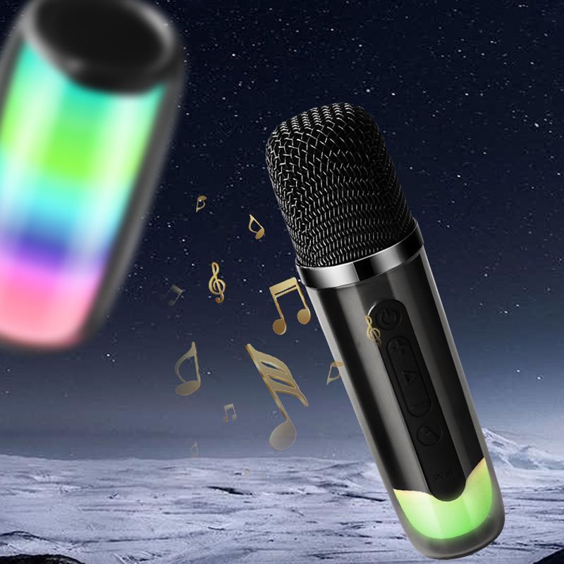 华强北脉动pulse7智能无线话筒蓝牙音箱网红音响炫彩灯户外低音炮|undefined