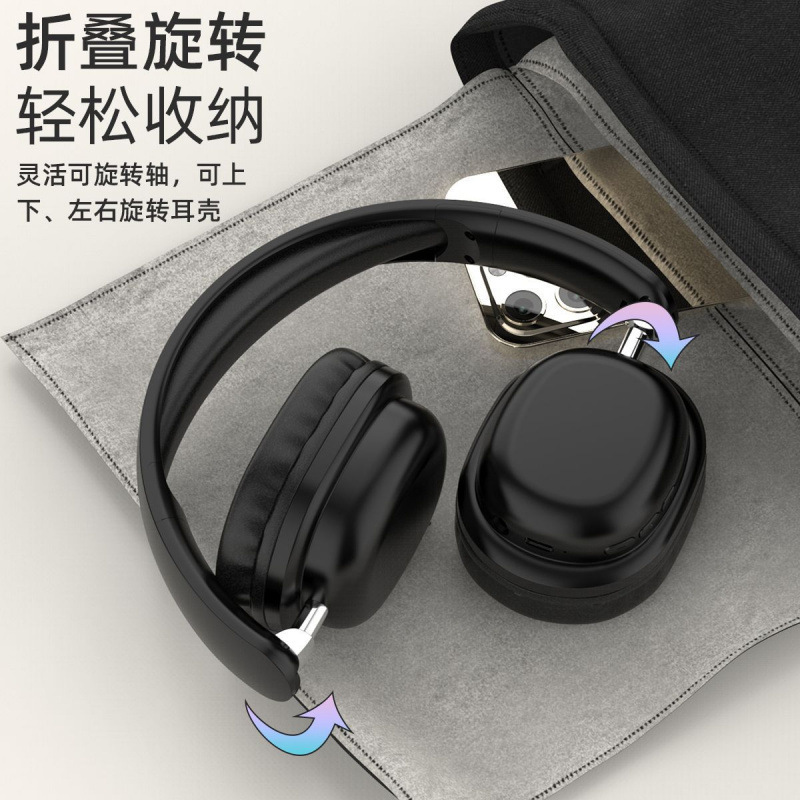 工場の新しい折りたたみ式ヘッドセット Bluetooth ヘッドセット超長バッテリー寿命ワイヤレスヘッドセットマイク付き工場直販子供用イヤホン|undefined
