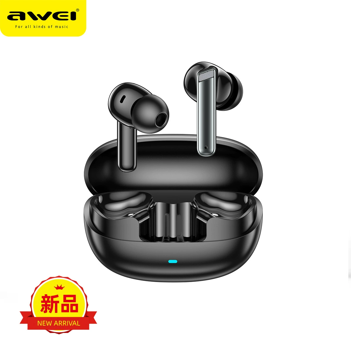 AWEI New Bluetooth Headset Noise Reduction Sports Headset T88 Long Endurance Space Audio TWS Bluetooth Headset