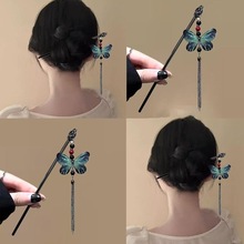 百搭盘头发幻境蝴蝶发簪古典发饰固定精致小众头饰简约美学耐用