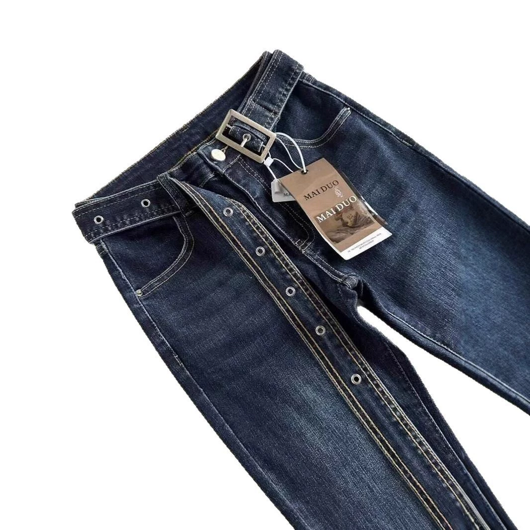 Джинсы (Tide) унисекс ретро-клёш, осенний американский стиль, размеры XS–3XL