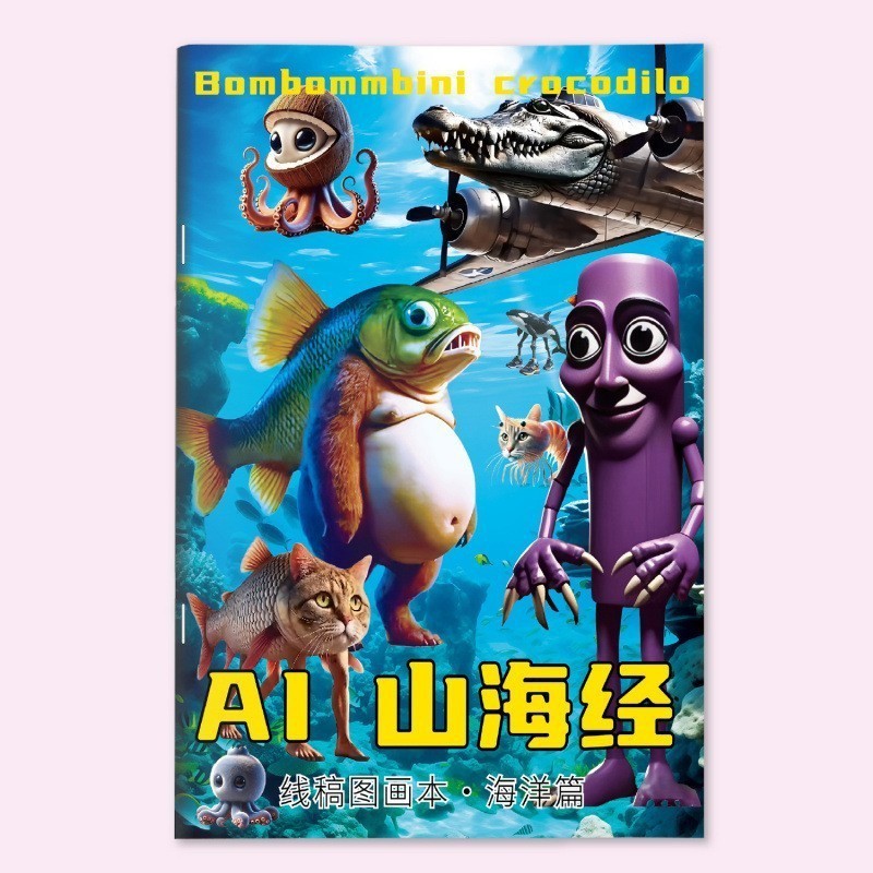 AI Tongtong 山海経トレースブック 子供用絵本 クロスボーダー アメリカ海外版 コミックブック ぬり絵|undefined
