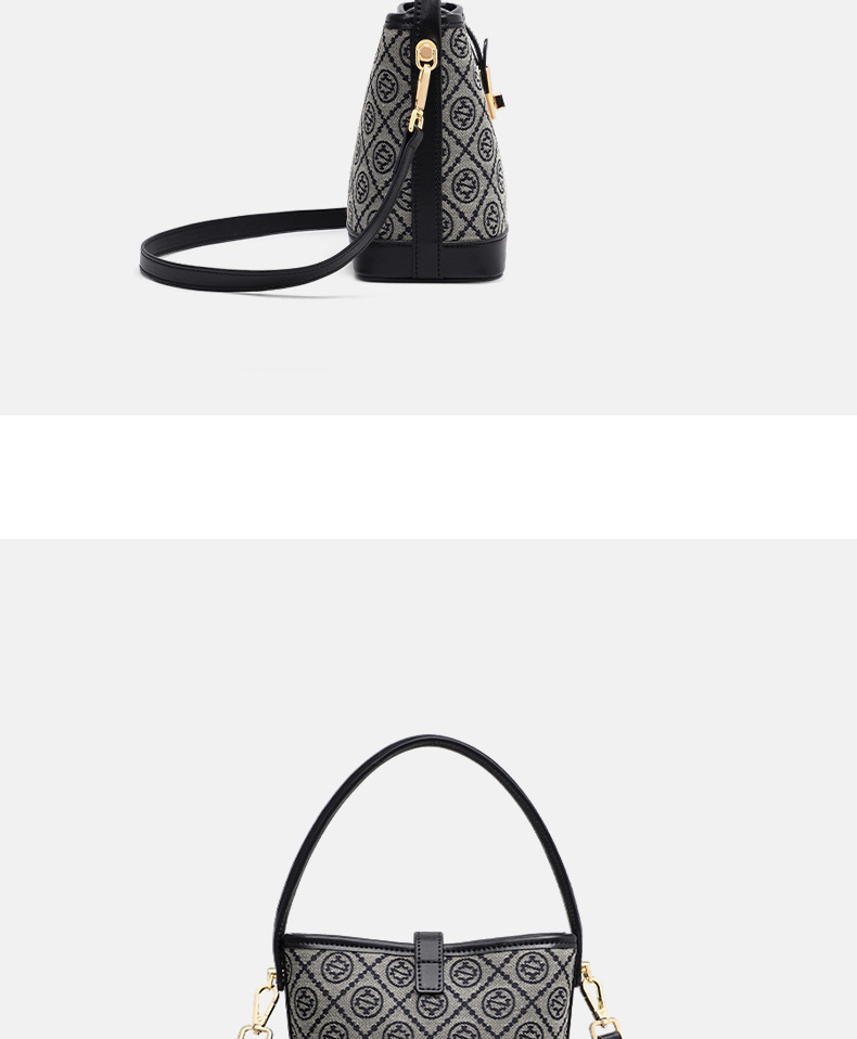 Túi tote nữ cỡ lớn họa tiết monogram, đeo vai và đeo chéo đi làm — màu xanh, Màu xanh (phiên bản công khai), màu đen, Màu đen (phiên bản công khai) chi tiết 19