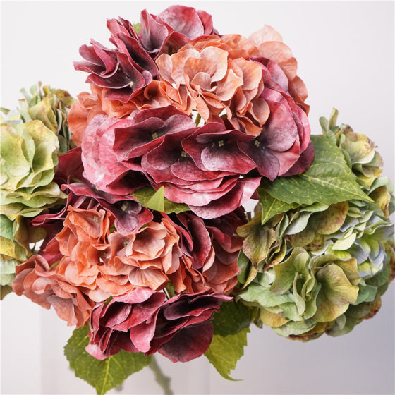 Quiet Feel Hydrangea bouquet flower simulation flower home dining table decoration ornaments floral decoration wedding landscaping