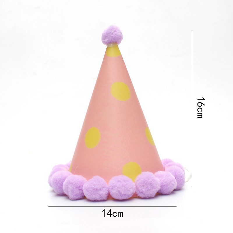 Pequeño sombrero de pelo fresco sombrero de fiesta sombrero de cumpleaños sombrero de actividad infantil sombrero de fiesta sombrero de punta