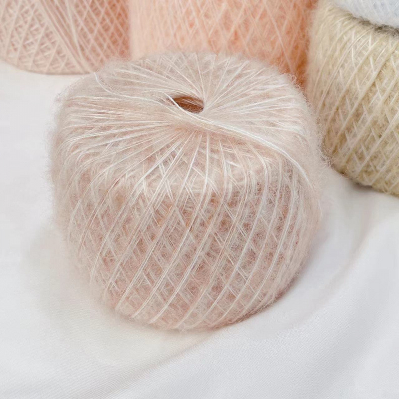 모헤어 3가닥(팥소)