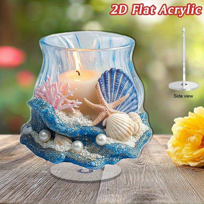 Cross-Border Halloween Candlelight Vase Series 2D Flat Acrylic Home Living Room Study Desktop Ornaments Decoration