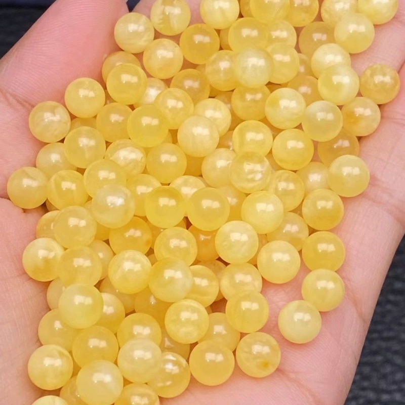 Оптовая Продажа с фабрики круглые бусины из русского пчелиного воска 6 мм свободные бусины непористый пчелиный воск белые цветочные аксессуары DIY инкрустированные поставки ювелирных изделий