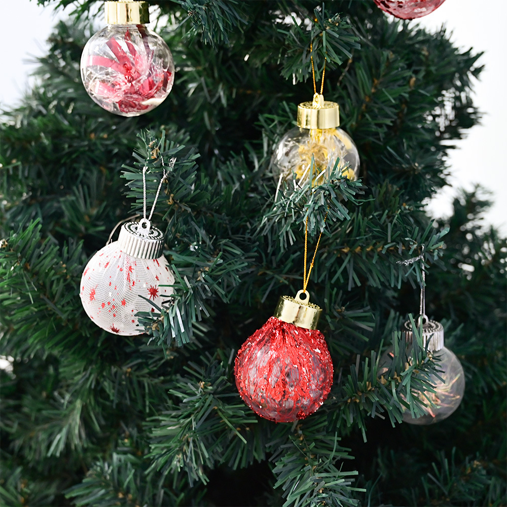 Navidad dorada bola pintada bola decoración de árbol de Navidad colgante decoración de ventanas decoración de decoración colgante decoración de Navidad