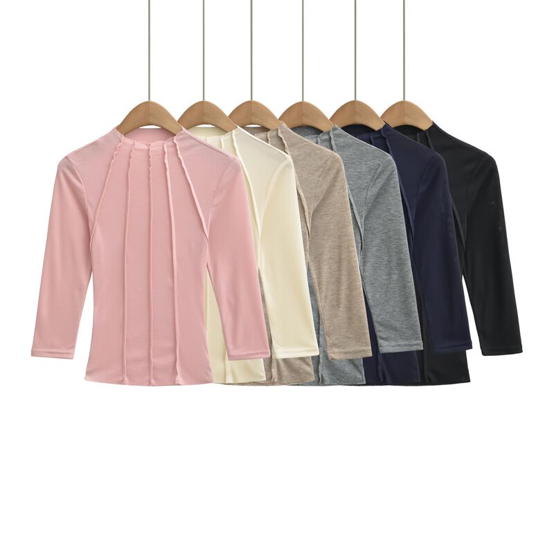 Purely Sexy Slightly See-Through Long-Sleeve Top for Women, Spicy Girl Style, Patchwork Backless Base Shirt, Stylish Slim-Fit Inner T-Shirt Purely Sexy Slightly See-Through Long-Sleeve Top for Women, Spicy Girl Style, Patchwork Backless Base Shirt, Stylish Slim-Fit Inner T-Shirt