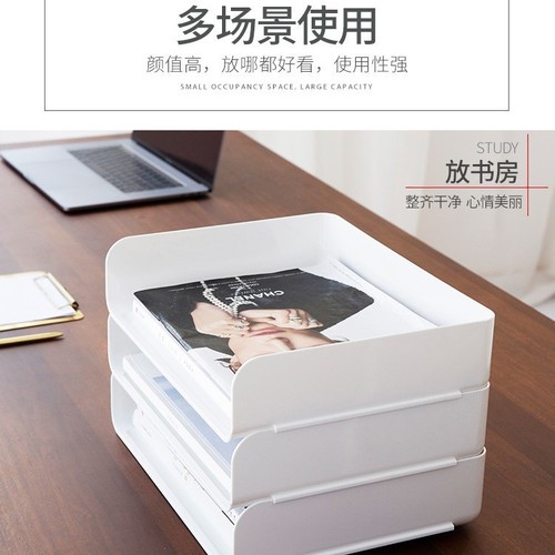 Book desktop storage box a4 file rack file storage rack multi-layer information frame office desk storage