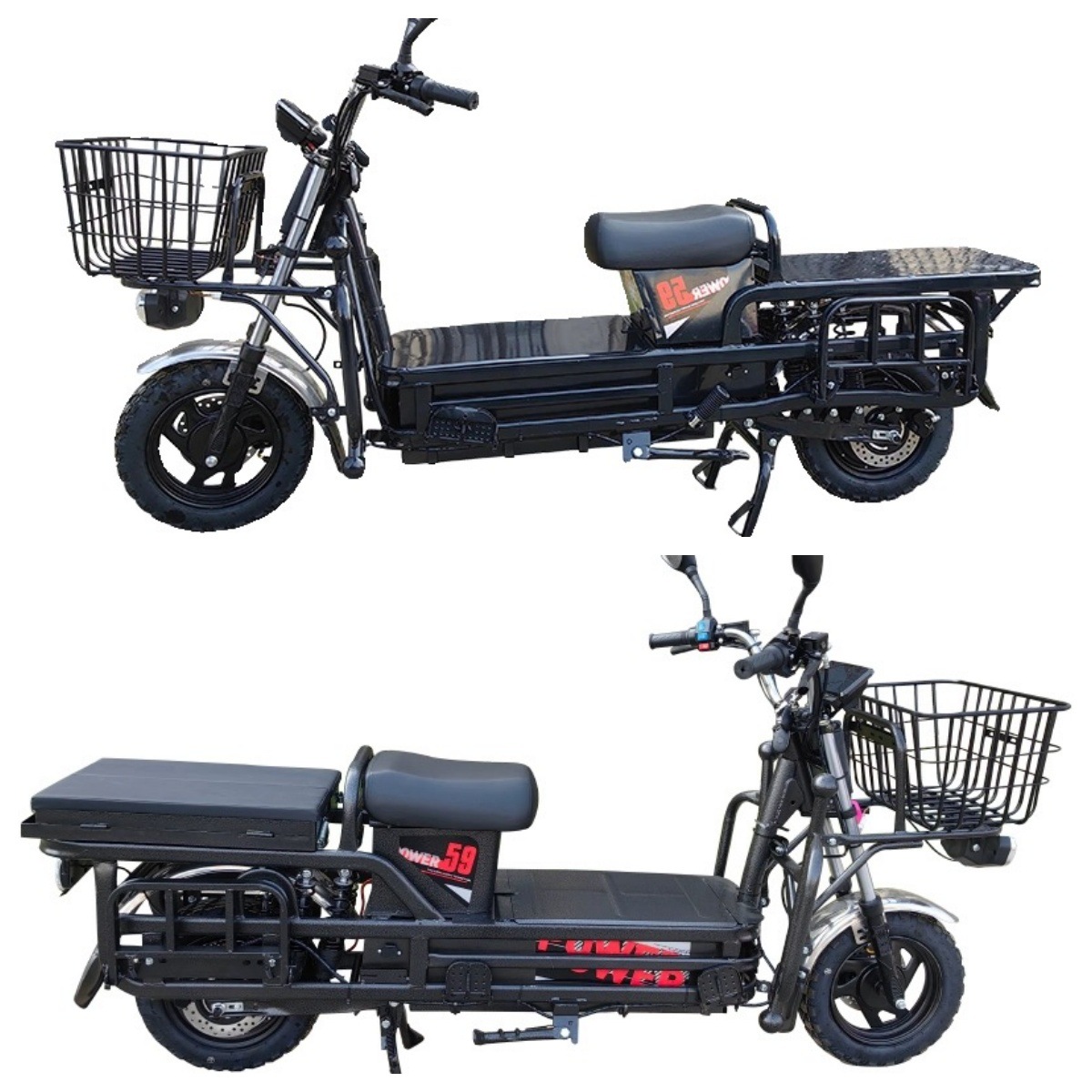 Heavy-Duty Electric Vehicle with License Plate, Electric Motorcycle 60V/72V for Courier, Two-Wheel Mountain Climbing, Cargo Delivery, Long-Distance Running, Wholesale