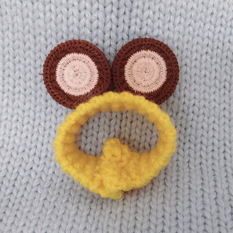 Venta caliente perro cabeza 14cm muñeco de peluche suéter colección de accesorios de ropa rabu ropa spot al por mayor