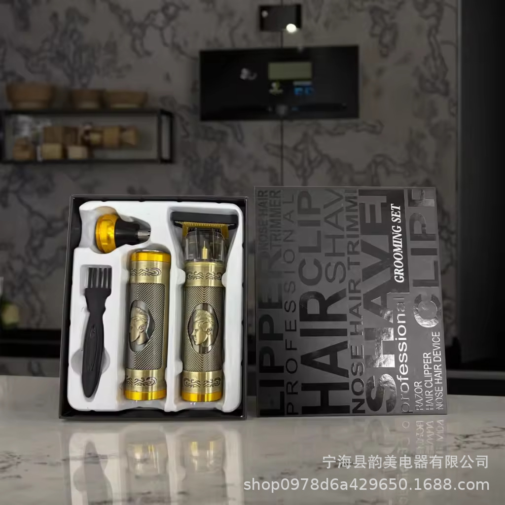 Multifuncional 3 - en - 1 afeitador de cabeza de aceite cortador de pelo para hombres afeitador de cabeza calva artefacto nariz pellizco eléctrico