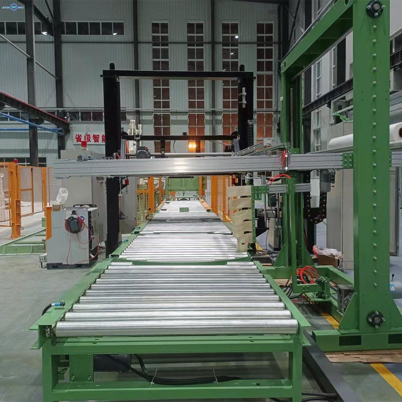 自动覆膜缠绕捆扎机 实现顶部紧密覆膜井字形捆包和侧面缠绕