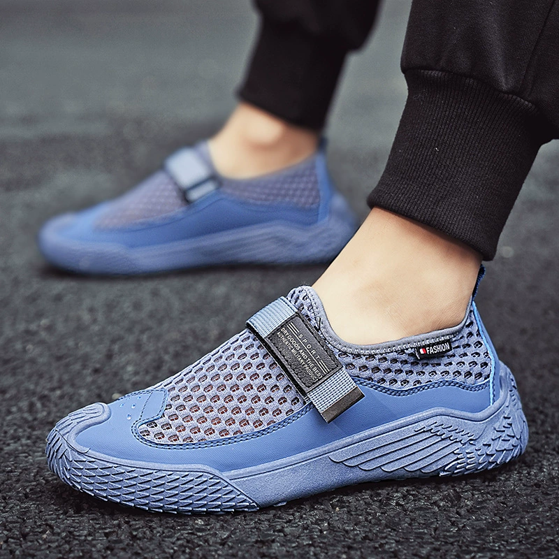 Дышащая сетчатая обувь 2024 Новая мужская обувь Летняя дышащая мужская обувь ленивая обувь спортивная тенденция повседневная сетевая обувь