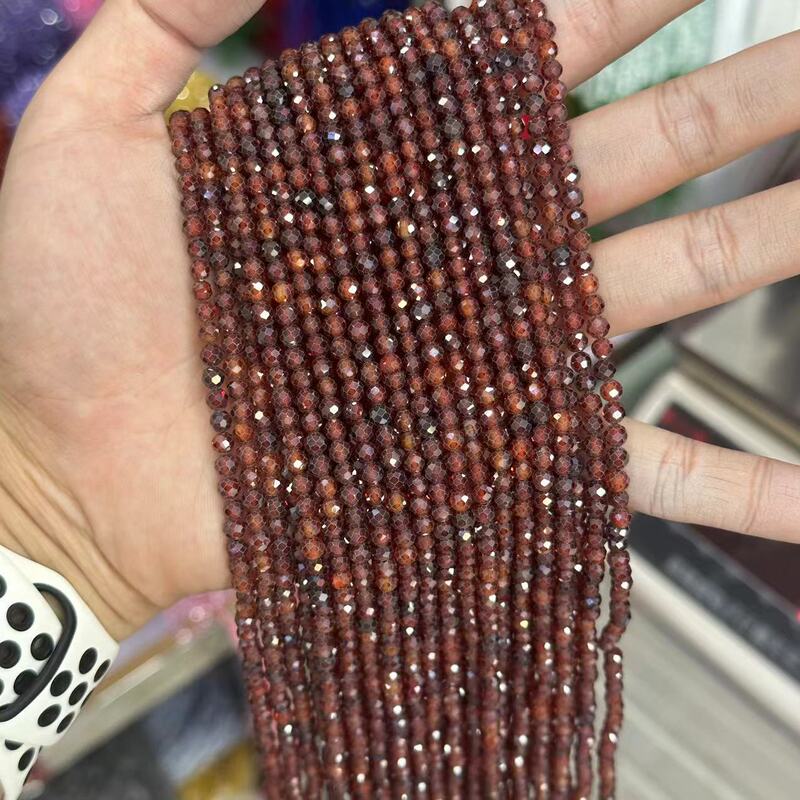 カット面ジルコン散珠彫刻面カラージルコン小米珠小珠玉アクセサリー半製品卸売り|undefined