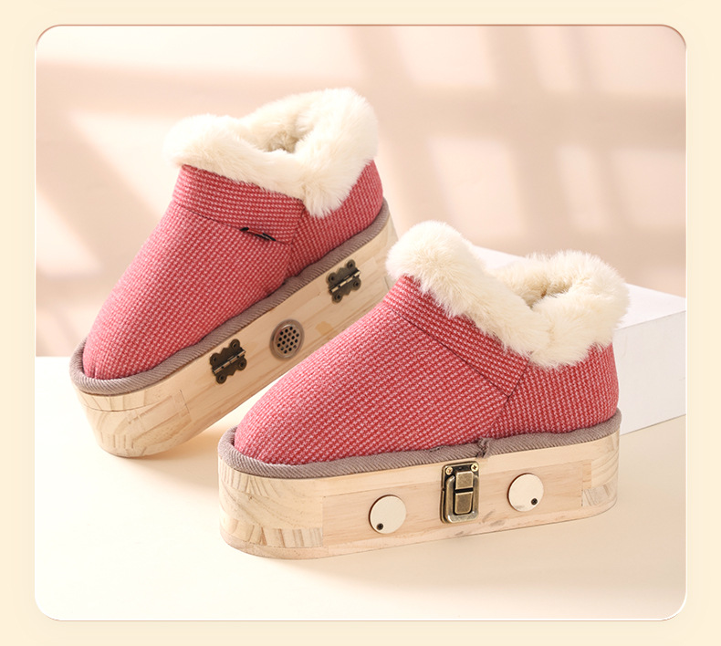 Wooden Moxibustion Shoe Foot Warming Device with Moxa Boxes for Home Foot Therapy Use preparation