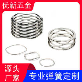 304波簧耐高温腐蚀单层搭口波簧 多层波形弹簧 平端对顶波浪簧
