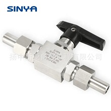 卡套管球阀仪表双卡套高压世伟洛克316型SS PTFE垫片压缩2通球阀