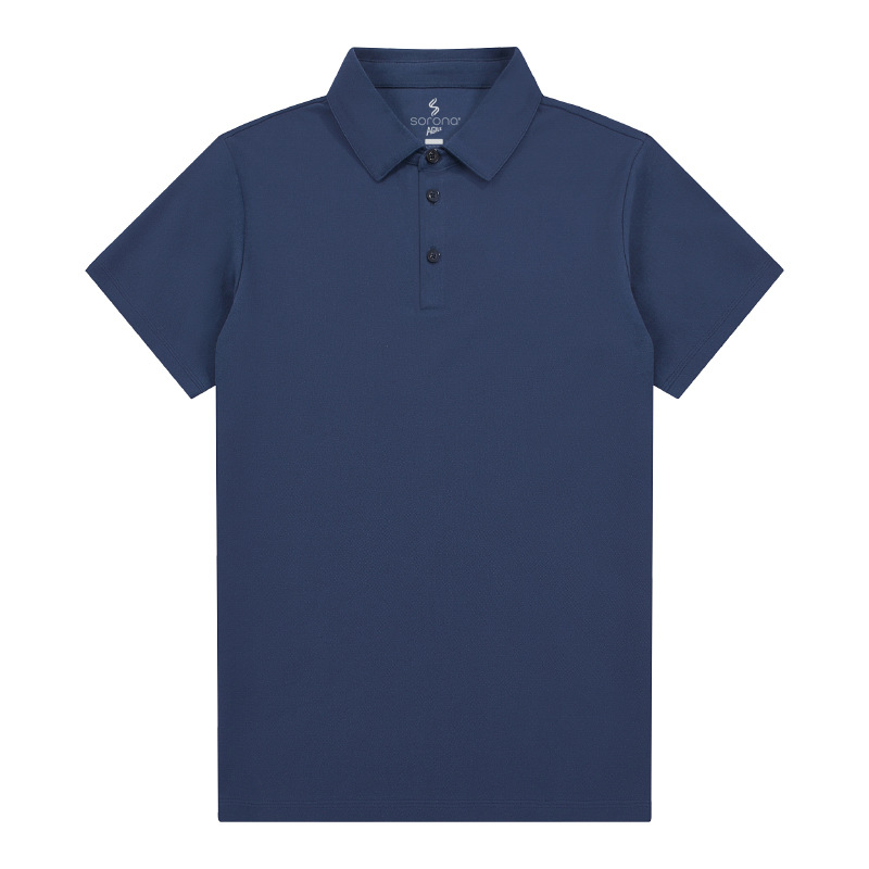 ハイエンドライトラグジュアリーデュポンソロナラペルメンズ無地シンプルカジュアル半袖Tシャツポロシャツ