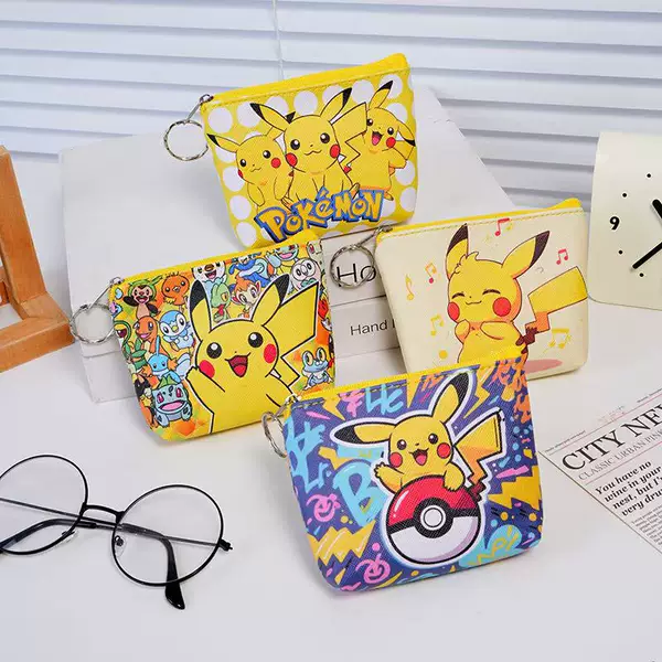 Cute Cartoon Coin Purse for Students and Kidsren, Loose Wallet, Pu Leather Zipper Coin Bag, Headphone Bag, Carry-On Cosmetics Bag