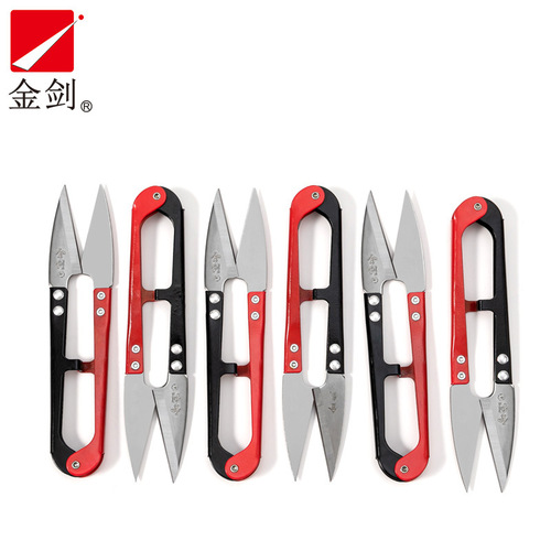 Jinjian Household Large U-shaped Fabric Scissors for Crochet Thread and Fishing Line, Sewing Scissors, Manufacturer Wholesale