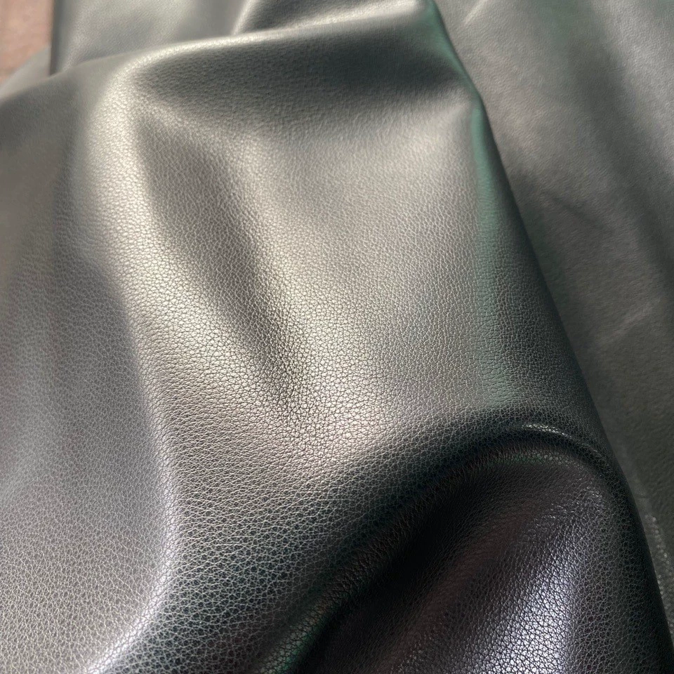 Маленькое зерно личи воловья кожа черная воловья кожа слой головы воловьей кожи небольшое рисовое зерно в наличии Оптовая кожа