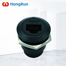 C型超六类网络RJ45直通模块CAT6A网线接口数据信号对 接头插座面