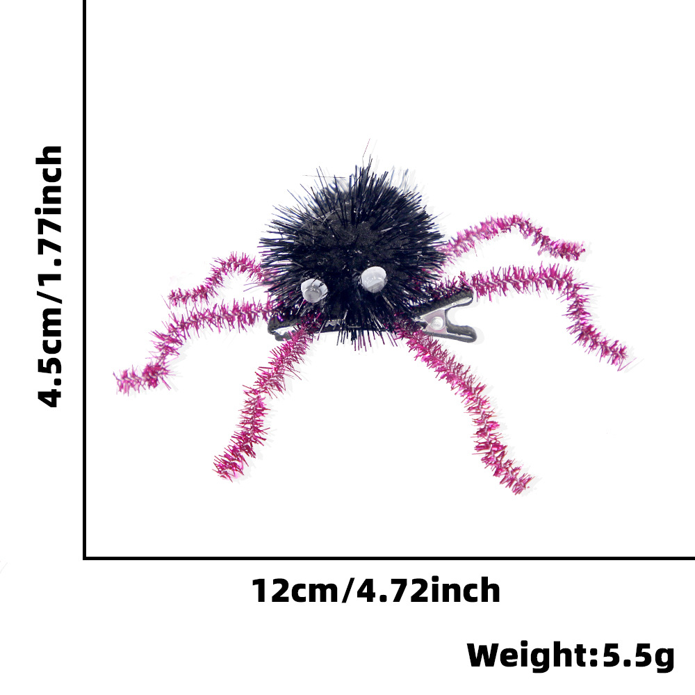 Amazon nuevo Halloween araña cabeza de fiesta fantasma parodia accesorios de decoración 3D estereoscópico araña patas brocas para el pelo