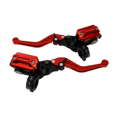 Motorcycle Modified Cnc Aluminum Alloy 7/8 Adjustable Brake Master Cylinder Hydraulic Clutch Pump Assembly Disc Brake Pump (Other brake systems) - red
