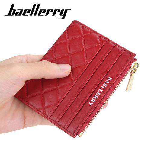 BAELLERRY Women's Card Holder Korean Version Multi-Color Driver's License Card Holder Embossed Thin Zipper Bank Card Holder Wholesale