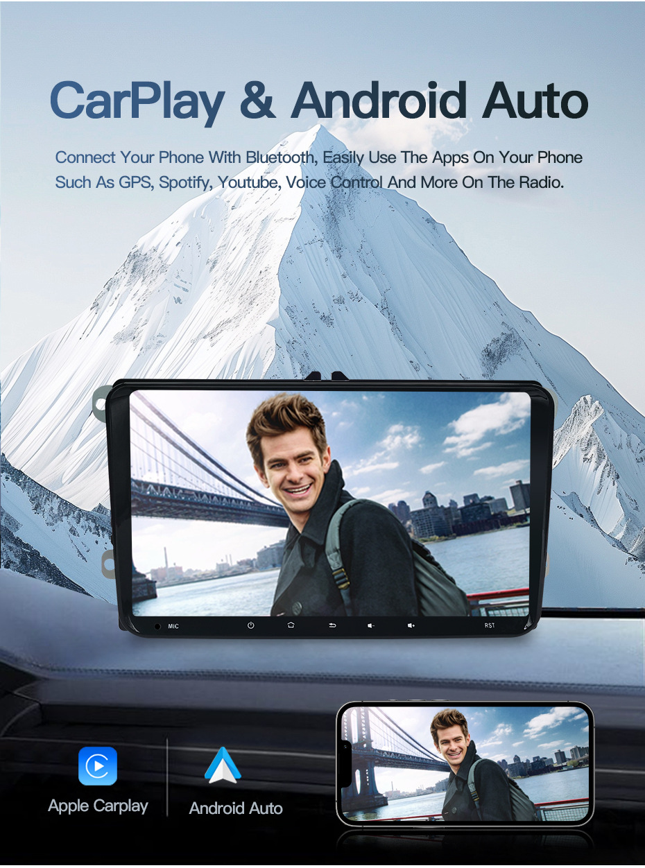 Suitable for Volkswagen Beetle, Sharan, Amarok, Multivan T5 Car Central Control Screen Navigation and Reversing Images