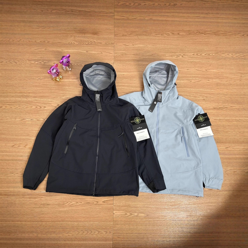 Cross-Border Std Outdoor Sports and Leisure Laminated Waterproof Zipper Soft Shell Hooded Jacket Winter Cycling and Fishing Jacket