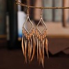 Cross -border explosion diamond -shaped color rice beads fine feather earrings in Pohemian court wind feathers ym800
